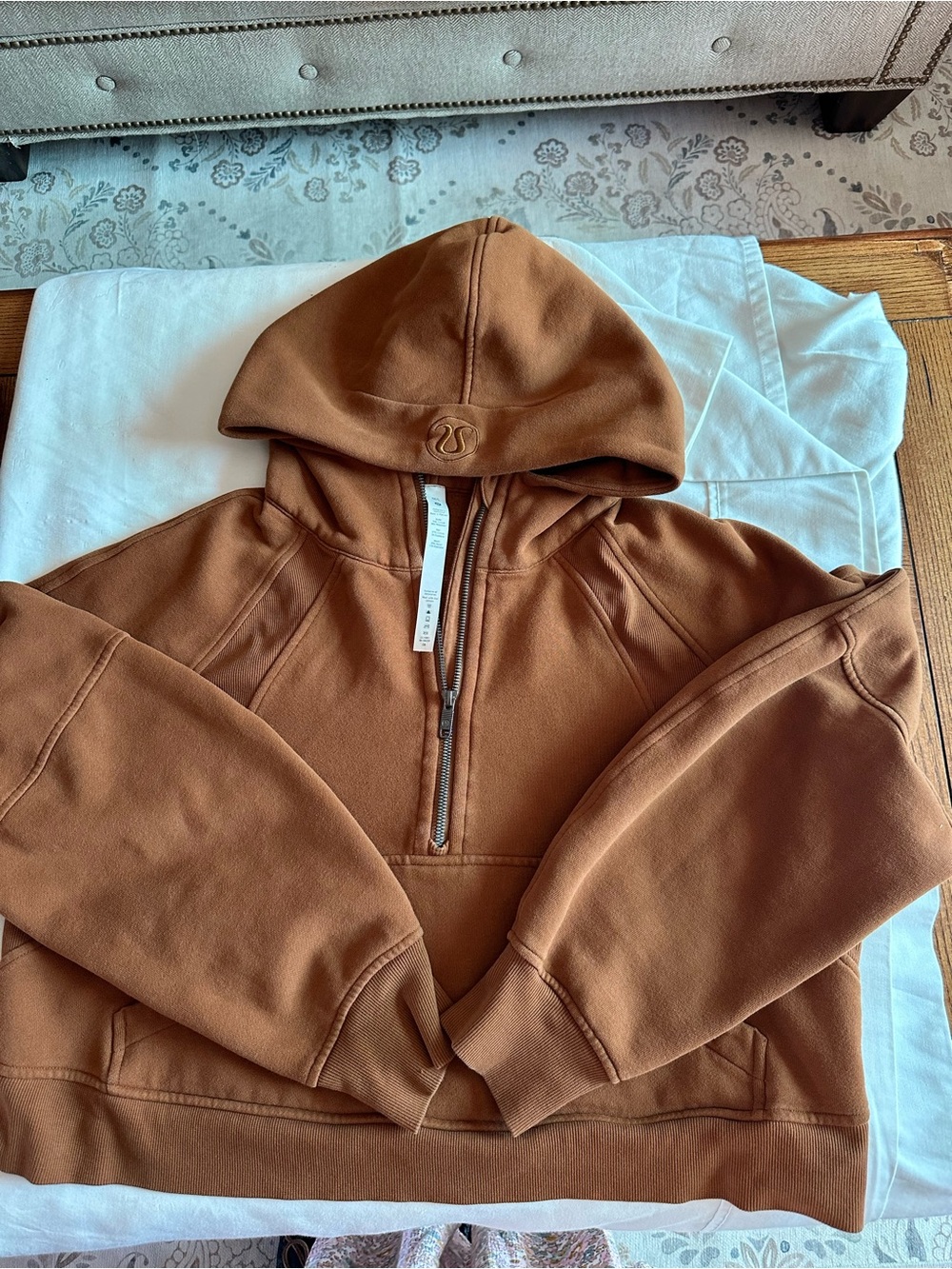 lululemon athletica Rust Brown Half-Zip Hooded Pullover - Picture 5 of 7